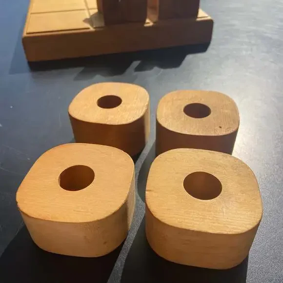 Vintage Wooden Tic-tac-toe Set - Picture 3 of 6